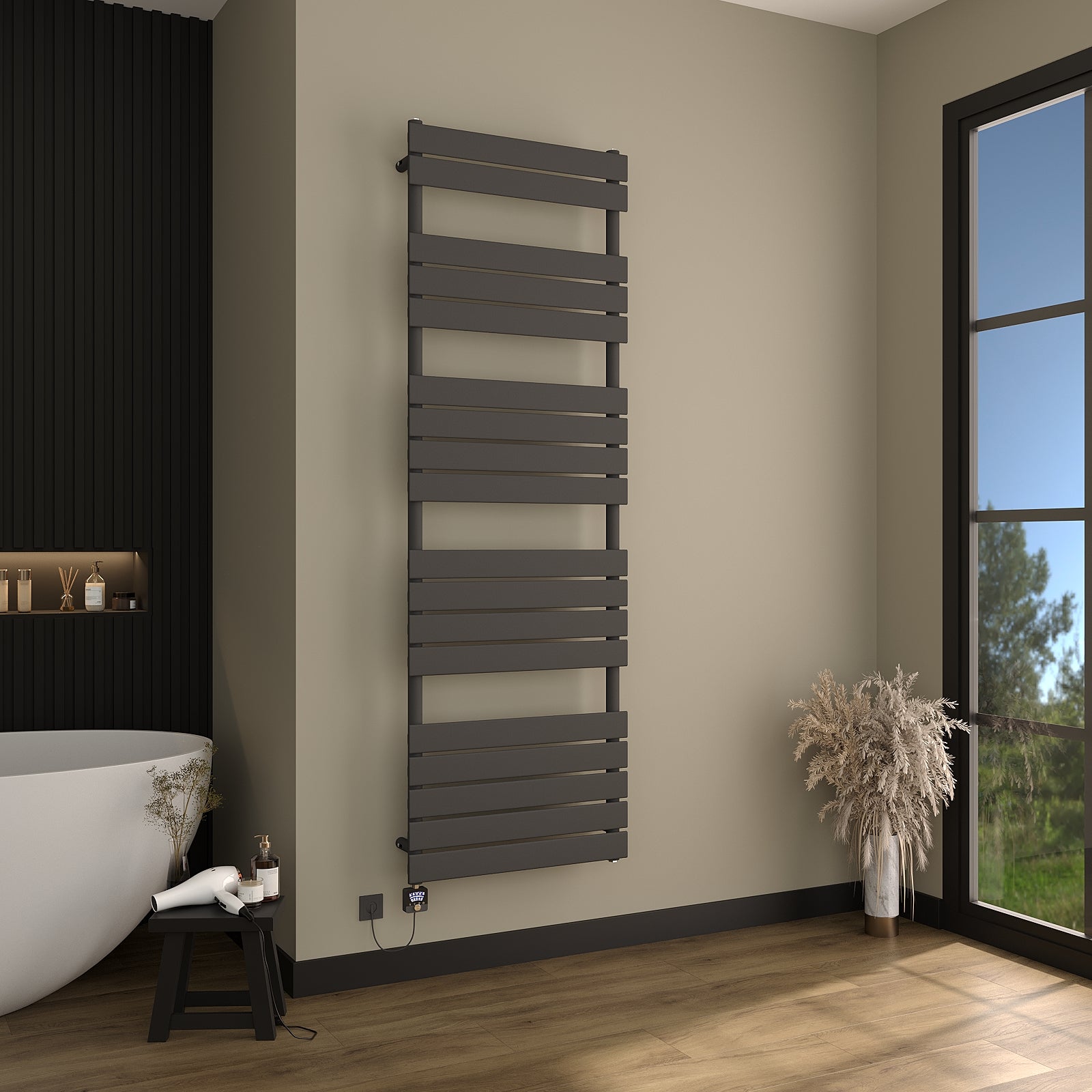 Elektrischer Design-Handtuchheizkörper PLANIS inkl. Heizstab